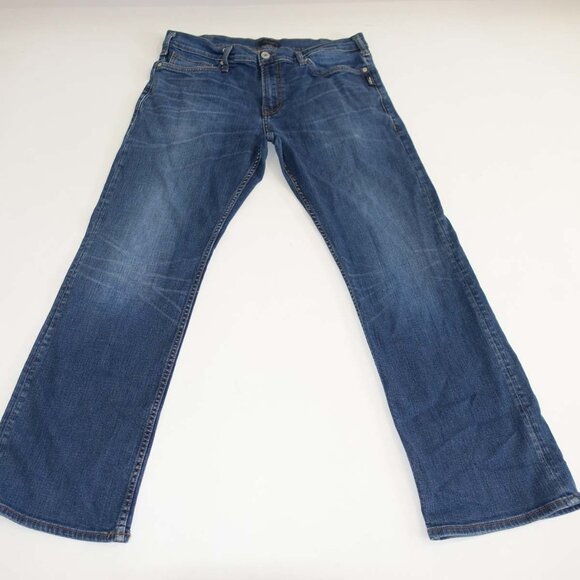 Silver Men's Zac Relaxed Straight Leg Jeans Size 36 x 30 Blue Mid Rise Denim - Picture 1 of 8